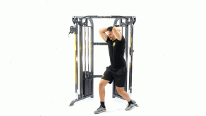 POLEA-TRICEPS-TRAS NUCA VERTICAL CON CUERDA