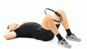 ARO PILATES-SUELO-ABDOMEN-ADUCTORES-CRUNCH CON ELEVACION DE RODILLAS