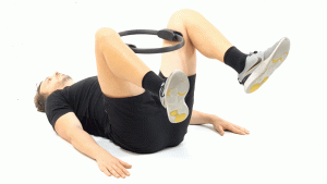 ARO PILATES-SUELO-ADUCTORES-ADUCCION CON RODILLAS ARRIBA A 90 GRADOS