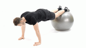 FITBALL-ABDOMEN-RODAR LA PELOTA CON LOS PIES EN PLANCHA FRONTAL