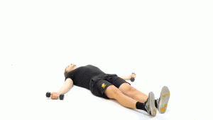 MANCUERNA-SUELO-ABDOMEN-CRUNCH EN CRUZ CON ELEVACIONES DE PIERNAS EXTENDIDAS TOCANDO TOBILLOS
