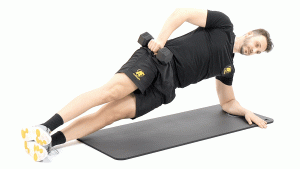 MANCUERNA-SUELO-ABDOMEN-ELEVACION DE PELVIS LATERAL CON PIERNAS EXTENDIDAS