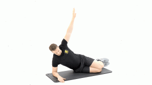 SIN MATERIAL-SUELO-ABDOMEN-ELEVACION DE PELVIS LATERAL CON PIERNAS FLEXIONADAS